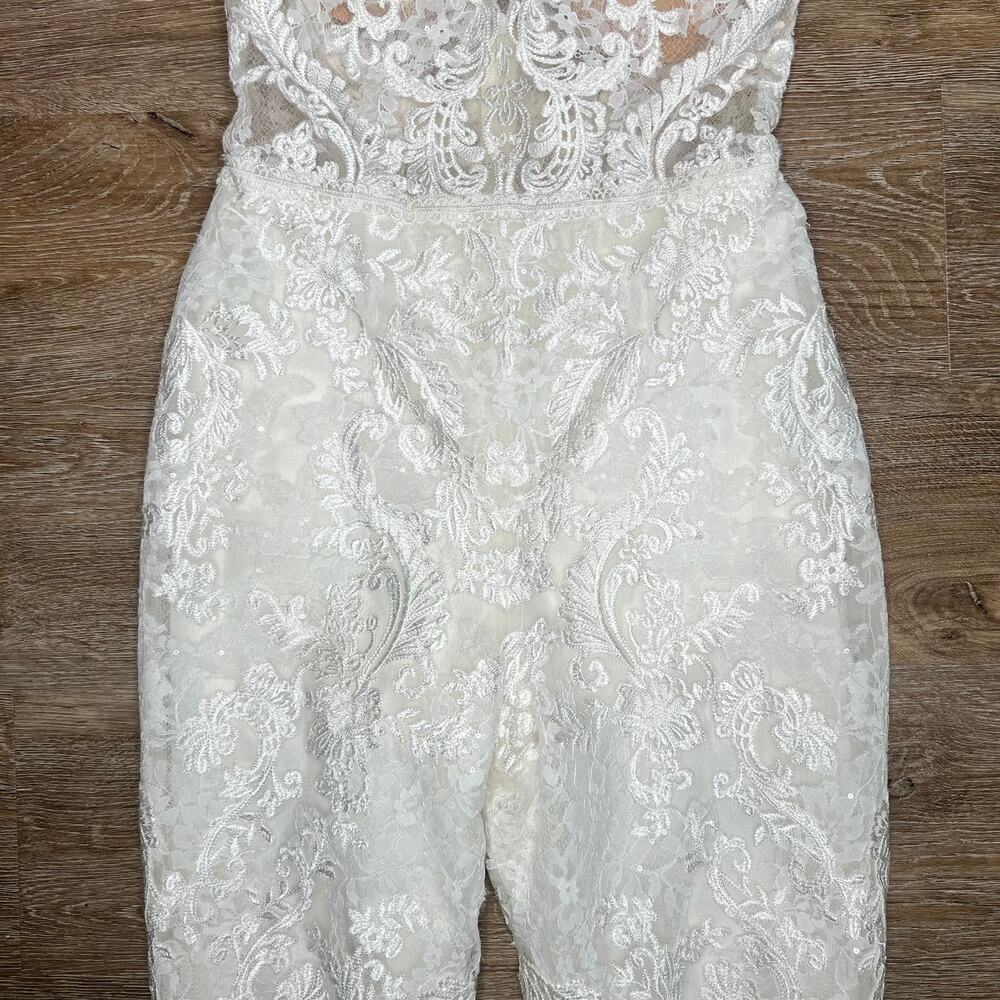Maggie Sottero Milan Bridal Jumpsuit Size 12 - Picture 6 of 14